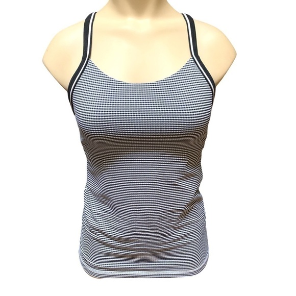 LULULEMON Ujjayi Power Y Tank Top Black/White Size 6 - Picture 11 of 11